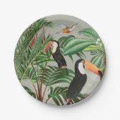 水彩熱帯林&バカラフルリズ ペーパープレート (正面)