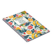 水彩熱帯果実パーソナライズされたレシピ ノートブック (右側)