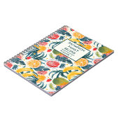 水彩熱帯果実パーソナライズされたレシピ ノートブック (左側)