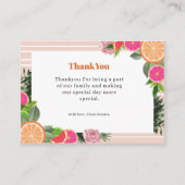 水彩熱帯柑橘系キュートサンキューキュート エンクロージャーカード (正面)