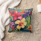 水彩熱帯楽園 クッション (ブランケット)