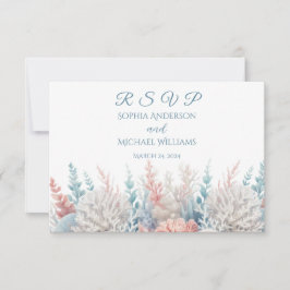 水彩熱帯水晶RSVP 出欠カード