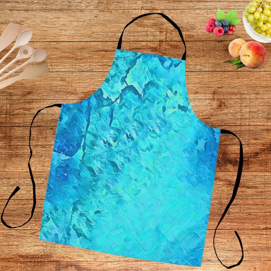 水彩熱帯海テーマ エプロン