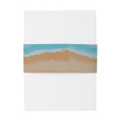 水彩熱帯海ビーチ結婚式 招待状ベリーバンド (裏面例)