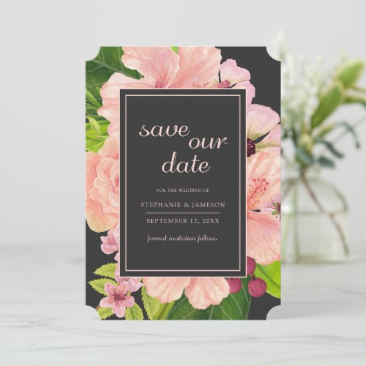 水彩熱帯炭ピーチフローラ セーブザデート (スタンド正面)