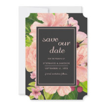 水彩熱帯炭ピーチフローラ