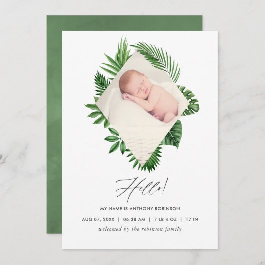 水彩熱帯産地発表フォトカード 案内状 (正面/裏面)