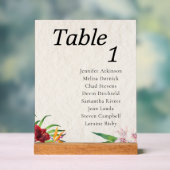 水彩熱帯結婚座席表 アクリルサイン (ニュートラル)