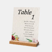 水彩熱帯結婚座席表 アクリルサイン (傾斜)
