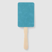 水彩熱帯結婚式ティール(緑がかった色)ID577 ハンドファン (裏面)