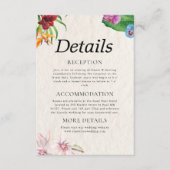 水彩熱帯結婚詳細 エンクロージャーカード (正面)