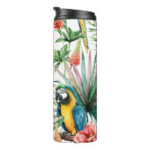 水彩熱帯継ぎ目無し模様(オウム) タンブラー (回転右)