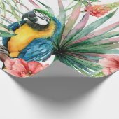 水彩熱帯継ぎ目無し模様(オウム) ラッピングペーパー (角)