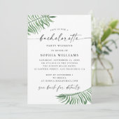水彩熱帯緑バチェロレッテ 招待状 (スタンド正面)