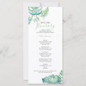 水彩熱帯緑結婚園の旅程 (正面)