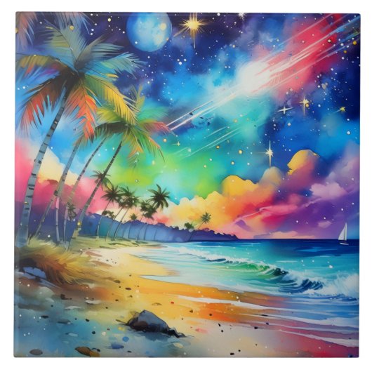 水彩熱帯美術 タイル (正面)