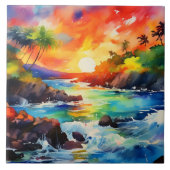 水彩熱帯美術 タイル (正面)