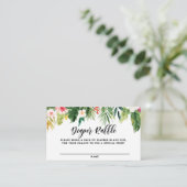 水彩熱帯花おむつラッフルカード 名刺 (スタンド正面)