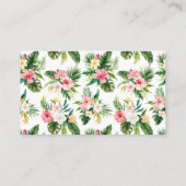 水彩熱帯花おむつラッフルカード 名刺 (裏面)