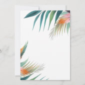 水彩熱帯花とジャガー サンキューカード (裏面)