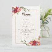 水彩熱帯花と緑結婚色 メニュー (スタンド正面)