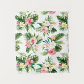 水彩熱帯花の模様の壁タペストリー タペストリー (正面)