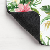 水彩熱帯花の模様パーソナライズされた マウスパッド (コーナー)