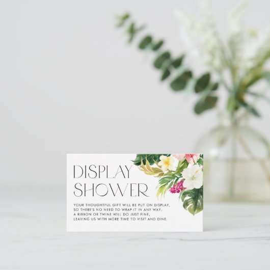 水彩熱帯花サマーディスプレイシャワー エンクロージャーカード (スタンド正面)