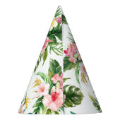 水彩熱帯花サマーパーティー帽子 パーティーハット (裏面)