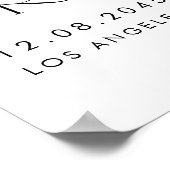 水彩熱帯花サマーベビーブランチ ポスター (角)