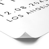 水彩熱帯花サマーベビー散布 ポスター (角)