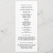 水彩熱帯花サマー結婚ズ プログラム (裏面)