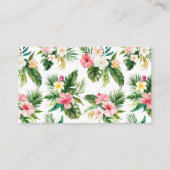 水彩熱帯花サマー結婚ズWebサイト エンクロージャーカード (裏面)