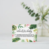 水彩熱帯花フレームブックリクエスト エンクロージャーカード (スタンド正面)