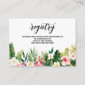 水彩熱帯花フレームレジストリカードII エンクロージャーカード (正面)
