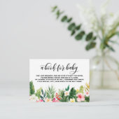 水彩熱帯花ブックリクエストカード エンクロージャーカード (スタンド正面)