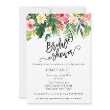 水彩熱帯花ブライダルシャワー