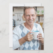 水彩熱帯花リタイアパーティー写真 招待状 (裏面)