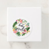 水彩熱帯花リースベビー散布 フェイバータグ (インサイチュ)