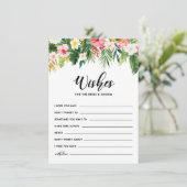 水彩熱帯花結婚の願い エンクロージャーカード (スタンド正面)