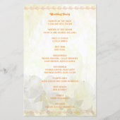 水彩熱帯花結婚式 プログラム (裏面)