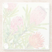 水彩熱帯花 ガラスコースター (裏面)