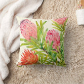 水彩熱帯花 クッション (ブランケット)