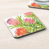 水彩熱帯花 コースター (左側)