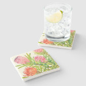 水彩熱帯花 ストーンコースター (横)