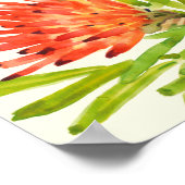 水彩熱帯花 ポスター (角)