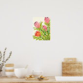 水彩熱帯花 ポスター (キッチン)