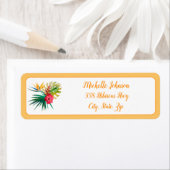 水彩熱帯花 ラベル (インサイチュ)