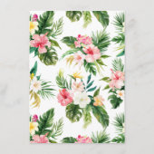 水彩熱帯花How Old Was Mom Card エンクロージャーカード (裏面)