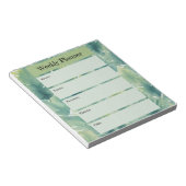 水彩熱帯葉パターンウィークリープランナー ノートパッド (アングル)